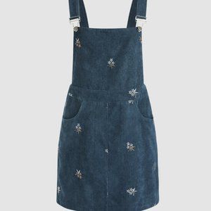 NEW WITH TAGS. CIDER overall mini dress.